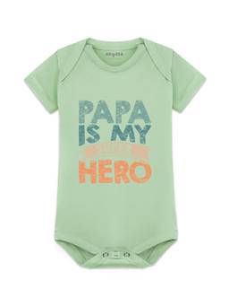 Arvesa - Papa Is My Super Hero Typography Bodysuit