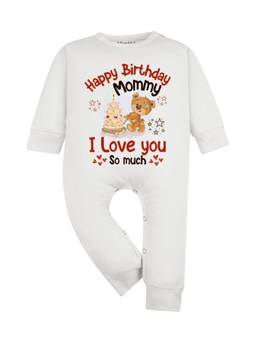 Arvesa - Happy Birthday Mummy I Love You So Much Graphic Romper