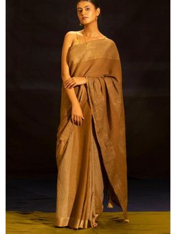 Banana Labs - Illume Luma Brown Saree with Blouse with Unstitched