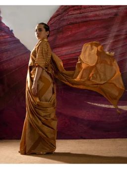 Banana Labs - Aurum Gold Block Arizona Mustard Saree