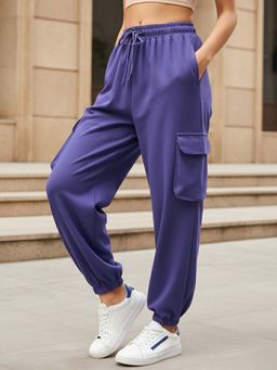 Bewakoof - Air 1.0 Women's Skipper Blue Oversized Cargo Joggers