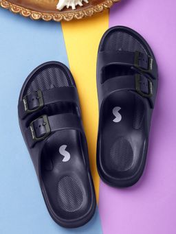 SOLETHREADS - Ohana Navy Self Design Men Slides