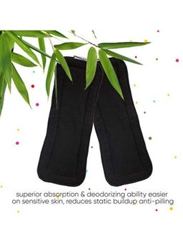 Polka Tots - Reusable & Washable 5 Layer Bamboo Charcoal Cloth Diaper Insert Liner Pads (2-24 Months)