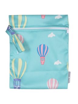 Polka Tots - Waterproof & Reusable Air Balloon Print Wet Dry Baby Diaper Bag with Zip (0-24 Months)
