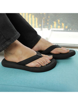 NoStrain - Womens Black Angular Sandals