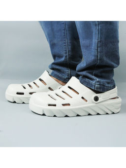 NoStrain - Mens White Waterproof Street Clogs