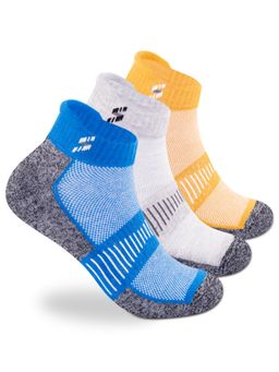 Supersox - Multicolored Mens Half Terry Cushion Special Design Ankle Length Socks (Pack of 3)
