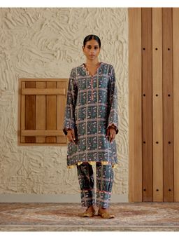 Sage Saga - Amrita Teal Kurta with Salwar Pant - Morni (Set of 2)