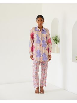 Sage Saga - Antalya Explorer Cream Shirt with Pant (Set of 2)