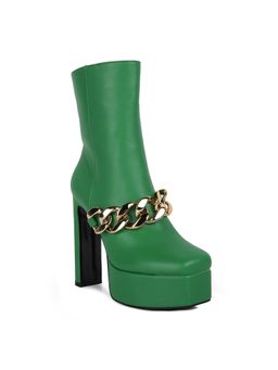 London Rag - Embellished Green Casual Boots