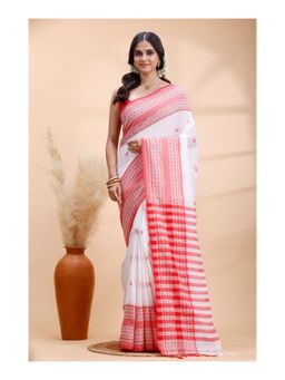 Boveee - Women Blue Woven Handloom Saree with Unstitched Blouse