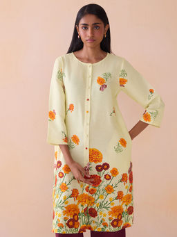 Ancestry - Marigold Front Buttoned Kurta
