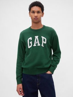 GAP - Men Green Cotton Graphic Sweater