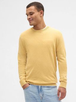 GAP - Men Yellow Knitted Solid Sweater