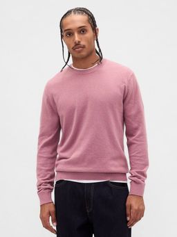 GAP - Men Pink Knitted Solid Sweater