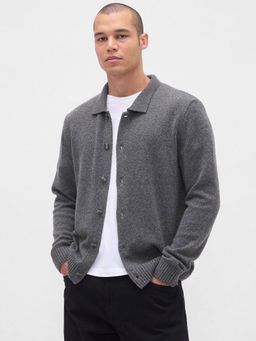 GAP - Men Grey Knitted Solid Sweater