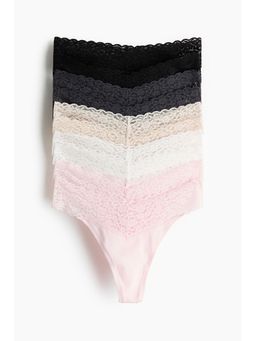 H&M - Women Pink 10-pack lace thong briefs