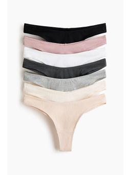 H&M - Women Pink 7-pack cotton Brazilian briefs