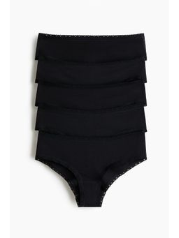 H&M - Women Black 5-pack cotton hipster briefs