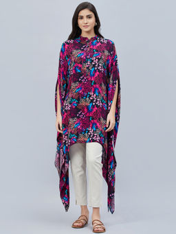 First Resort by Ramola Bachchan - Pink Deep Sea Print Tunic Dress
