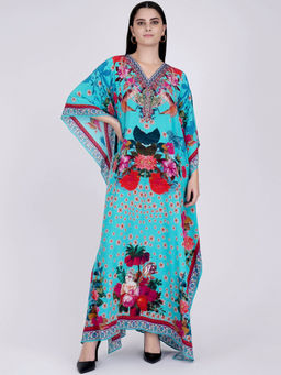 First Resort by Ramola Bachchan - Blue Kaftan