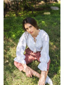 MONK & MEI - White Breeze Swiss Dots Cotton Top