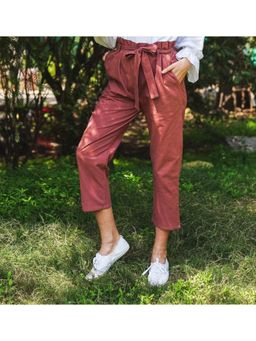 MONK & MEI - Maroon Breeze Pant with Belt