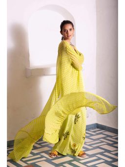 MONK & MEI - Lime Green Mannat Shrug