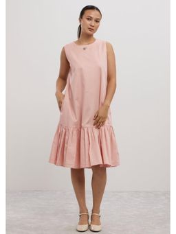 Pallavi Swadi - Salmon Small Swarovski Heart Frill Dress