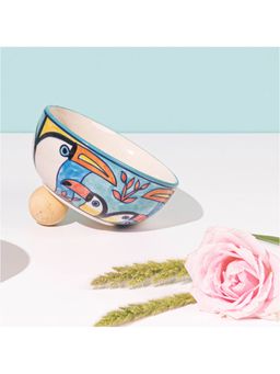 Amalfiee Ceramics - Handmade Premium Handpainted Tropical Bay Serving Bowl