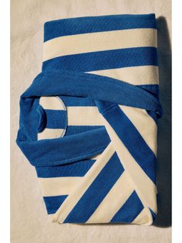H&M - Women Blue Cotton Terry Dressing Gown
