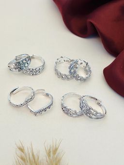 Abdesigns - Adorable Silver Plated Toering (Pack of 4)