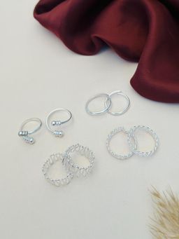Abdesigns - Adorable Silver Plated Toering (Pack of 4)