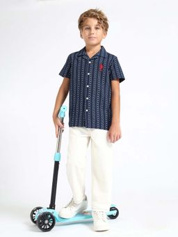 U.S. POLO ASSN. - Boys Blue Printed Shirt