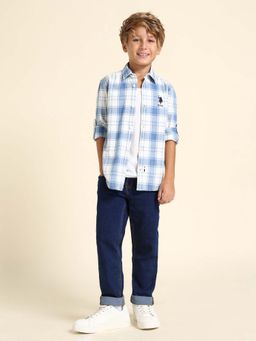 U.S. POLO ASSN. - Boys Blue Checks Shirt