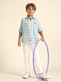 U.S. POLO ASSN. - Boys Green Checks Shirt