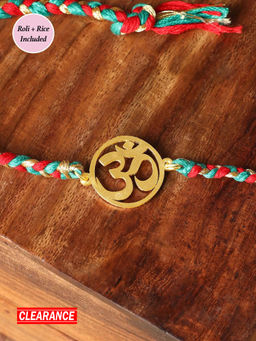 Azai by Nykaa Fashion - Gold Plated Circular Om Rakhi