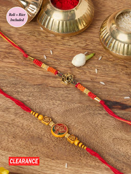 Azai by Nykaa Fashion - Ganeshji Pendant Rakhis (Pack of 2)
