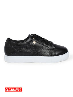 IYKYK by Nykaa Fashion - Eliza Solid Black Sneakers
