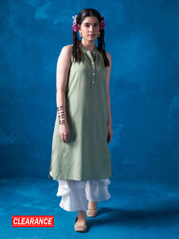 Likha - Olive Green Rayon Flex Kurta LIKKUR180