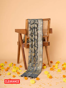 Likha - Brocade with Subtle Zari Grey Dupatta LIKDUP17