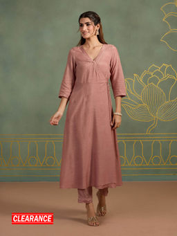 Likha - Viscose Silk Slub Angrakha Festive Kurta Set LIKFBSKS46