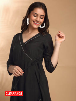 Likha - Viscose Silk Slub Angrakha Festive Kurta Set LIKFBSKS46