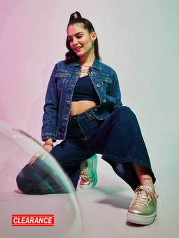 MIXT by Nykaa Fashion - Blue Full Sleeves Regular Length Classic Denim Jacket