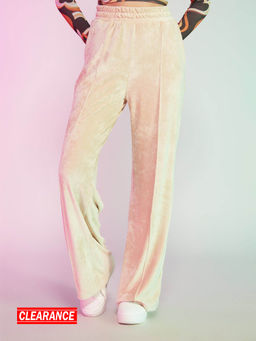 MIXT by Nykaa Fashion - Beige Flared Relaxed Fit Pants