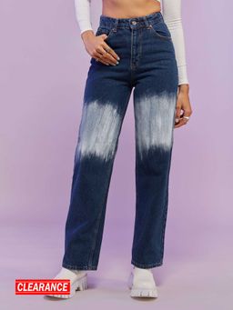 MIXT by Nykaa Fashion - Blue Colorblock High Waisted Denims