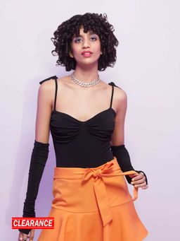 MIXT by Nykaa Fashion - Black Sweetheart Solid Bodysuit (Set of 2)