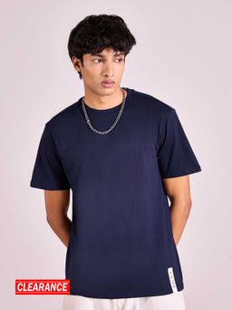 MIXT by Nykaa Fashion - Navy Blue Printed Round Neck Casual T-Shirt