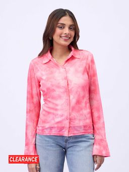 MIXT by Nykaa Fashion - Pink Floral Printed Full Sleeves Shirt