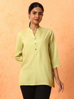 Jaipur Kurti - Women Green Solid Kurta